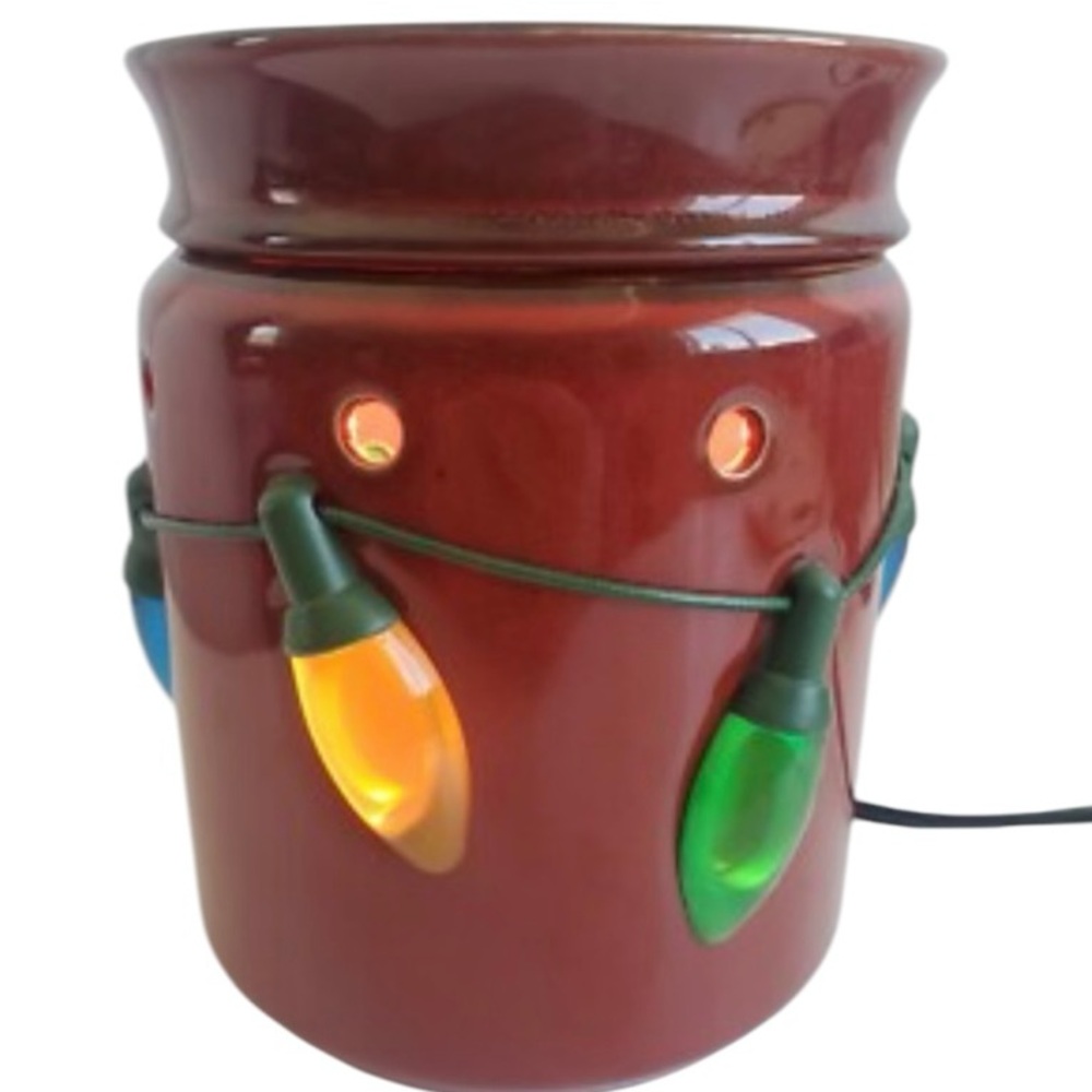 Christmas Scentsy “Holiday Lights” Wax Warmer Retired EUC in original box.